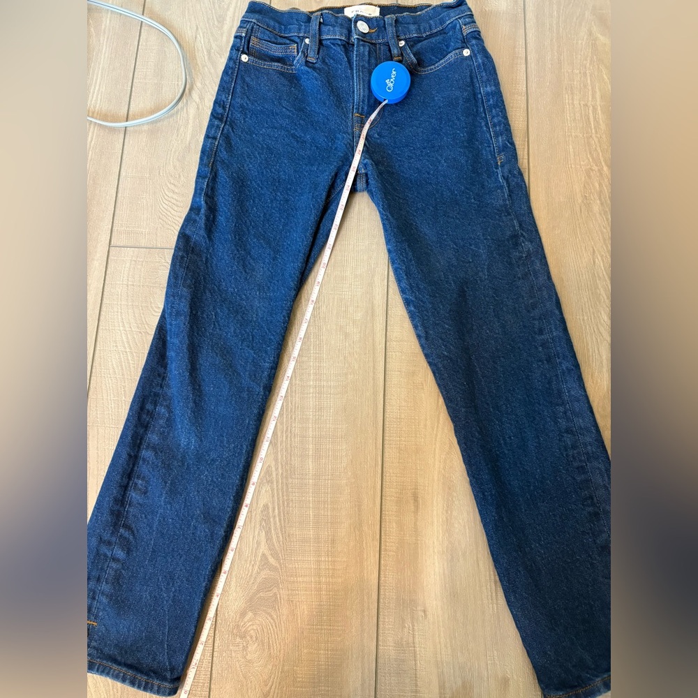 FRAME Le High Straight Jeans Women’s Size 24 Dark Wash High Rise Classic Fit - Picture 5 of 8